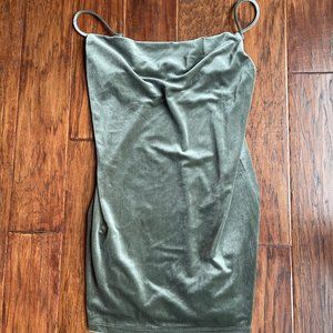 Velvet green dress